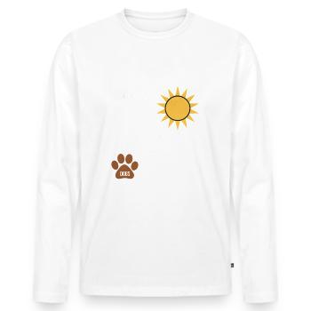 I'm a simple woman like sunshine dogs & coffee - Men's Premium Organic Long Sleeve Shirt - white - Front - Nico (187cm)