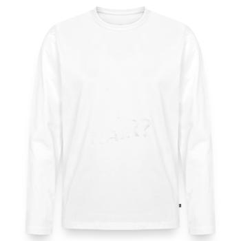Bald men dad With a body like this who needs hair - Männer Premium Bio Langarmshirt - Weiß - Vorne - Nico (187cm)