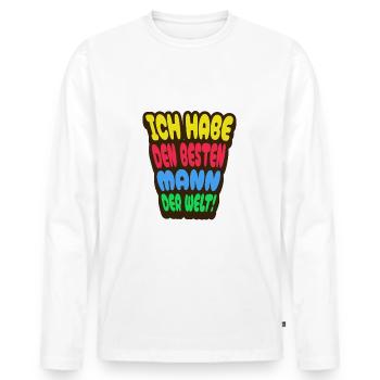 Ich habe den besten Mann der Welt - Männer Premium Bio Langarmshirt - Weiß - Vorne - Nico (187cm)