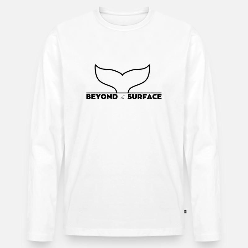 BEYOND the SURFACE - Männer Premium Bio Langarmshirt - Weiß