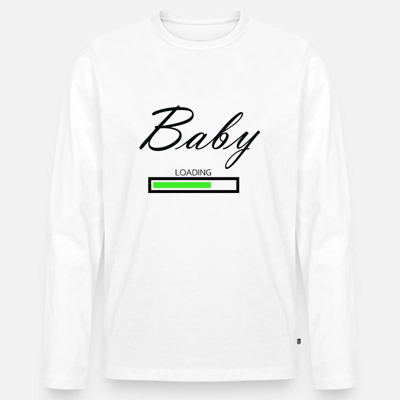 Baby is loading... - Männer Premium Bio Langarmshirt - Weiß