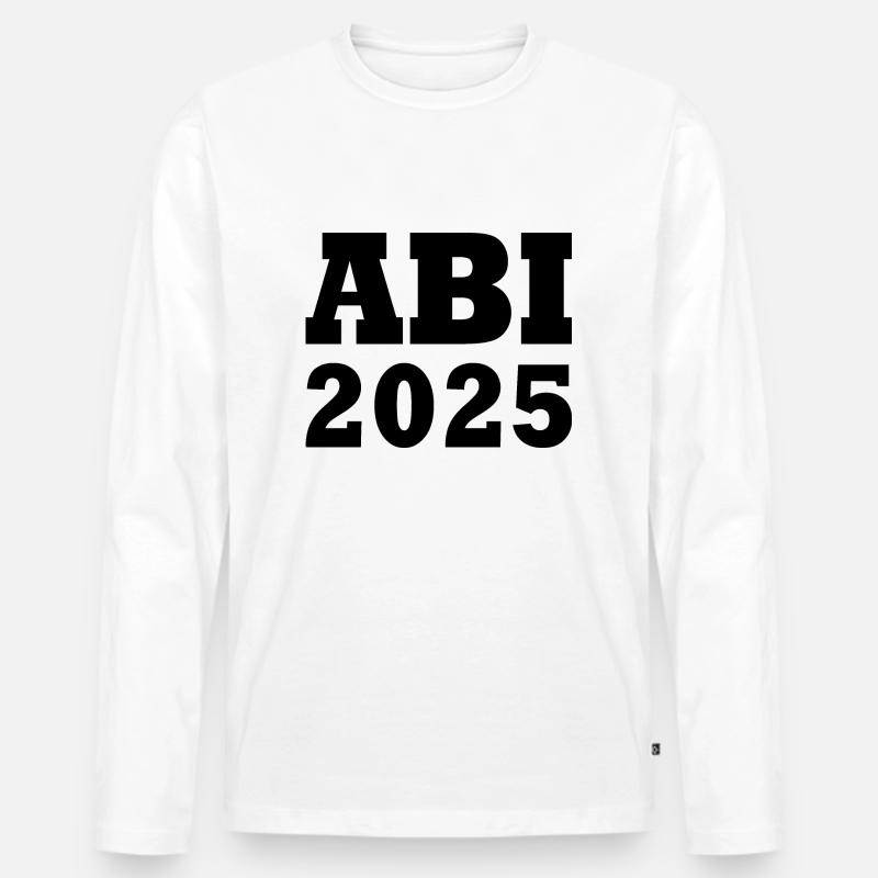 Abi 2025 - Männer Premium Bio Langarmshirt - Weiß