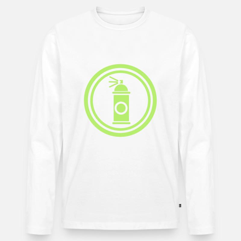 Graffiti Life Spraydose - Männer Premium Bio Langarmshirt - Weiß