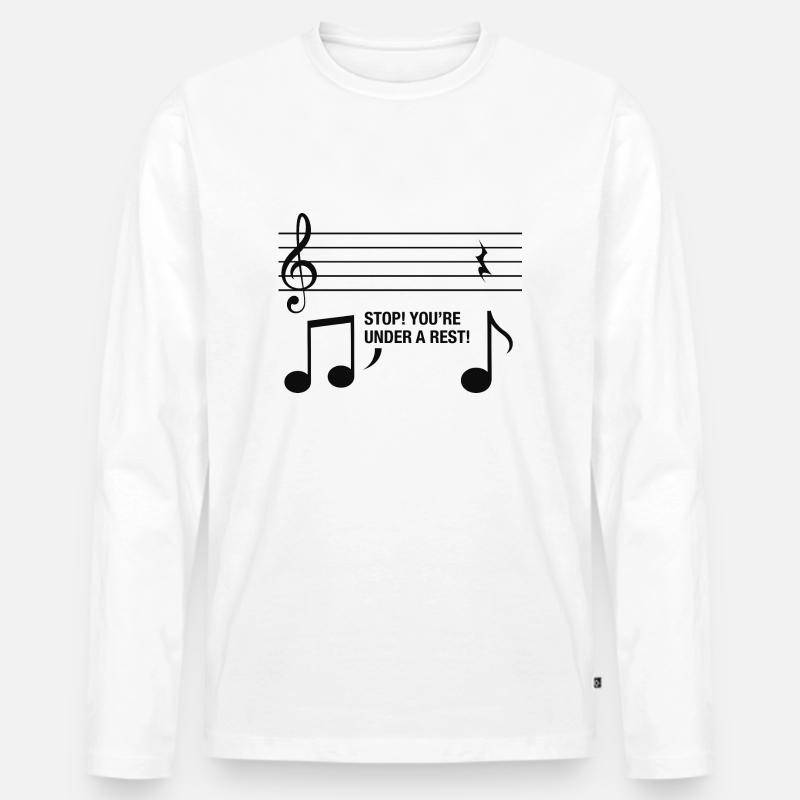 You'm Under A Rest - Männer Premium Bio Langarmshirt - Weiß