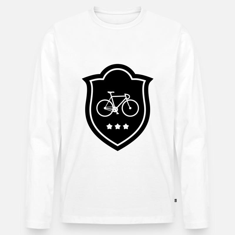 Radfahren - Radfahren - Männer Premium Bio Langarmshirt - Weiß