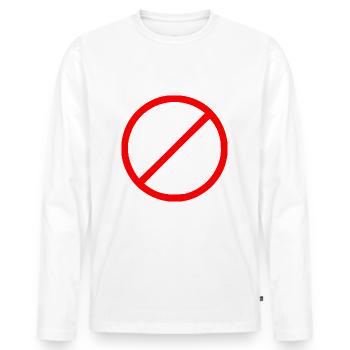 Against nazis swastika symbol - Men's Premium Organic Long Sleeve Shirt - white - Front - Nico (187cm)