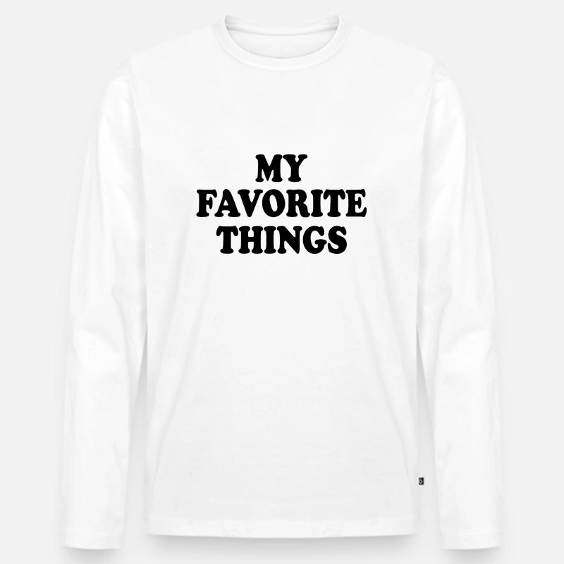my favorite things - Männer Premium Bio Langarmshirt - Weiß