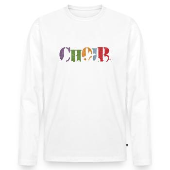 Choir - Baritone singer - Männer Premium Bio Langarmshirt - Weiß - Vorne - Nico (187cm)