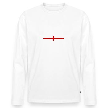 England - Men's Premium Organic Long Sleeve Shirt - white - Front - Nico (187cm)