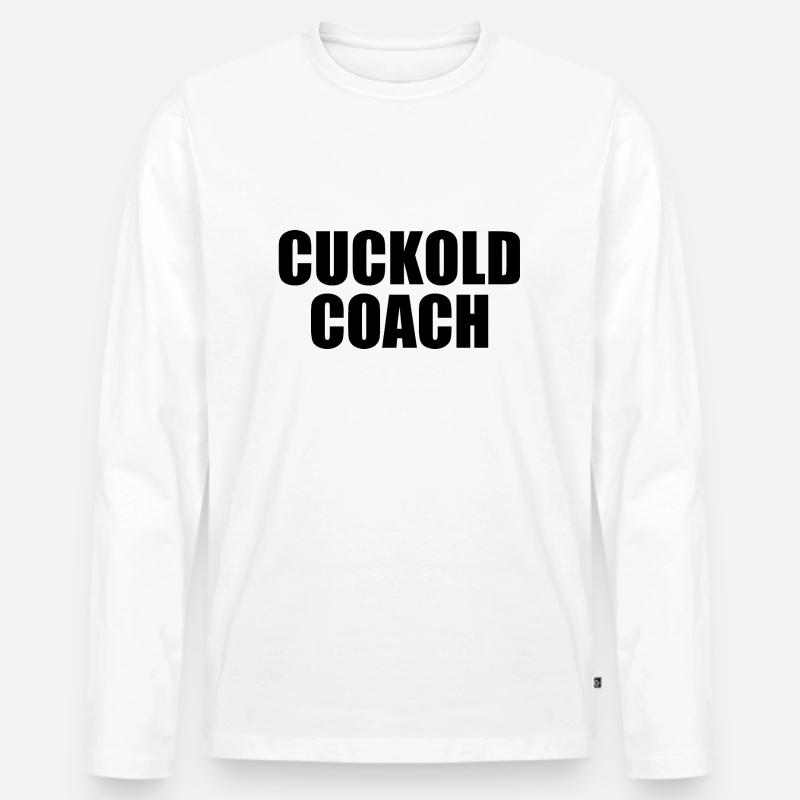 Cuckold coach - Männer Premium Bio Langarmshirt - Weiß