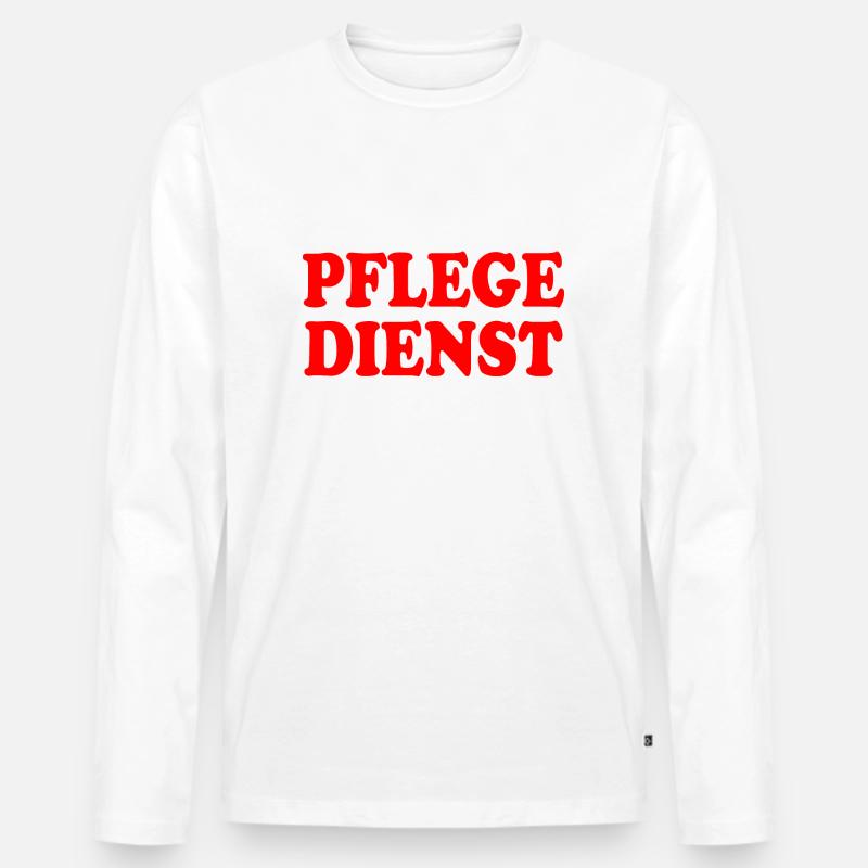 pflegedienst - Männer Premium Bio Langarmshirt - Weiß