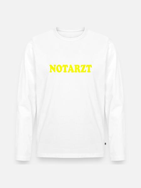 Notarzt - Männer Premium Bio Langarmshirt - Weiß