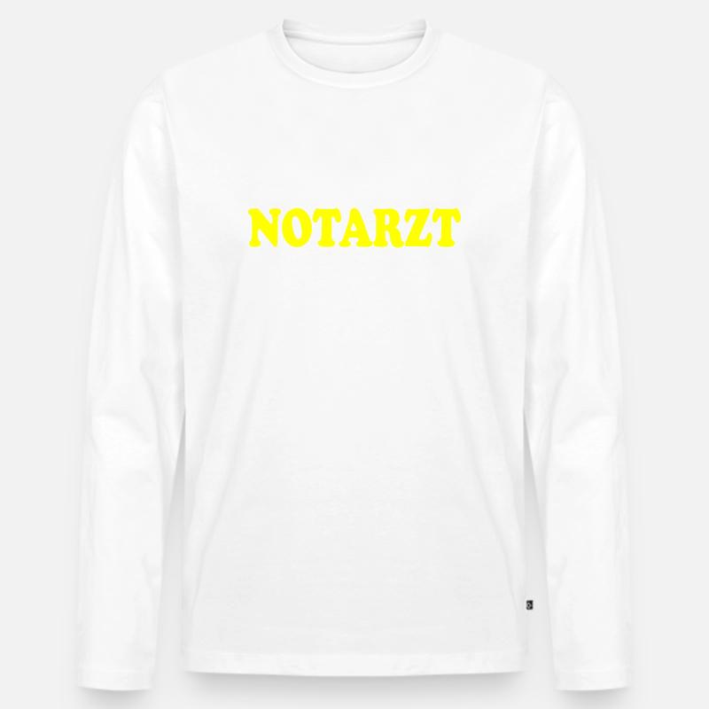 Notarzt - Männer Premium Bio Langarmshirt - Weiß