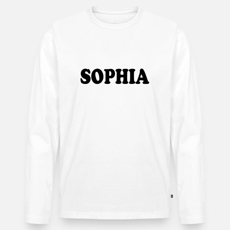 Sophia - Männer Premium Bio Langarmshirt - Weiß
