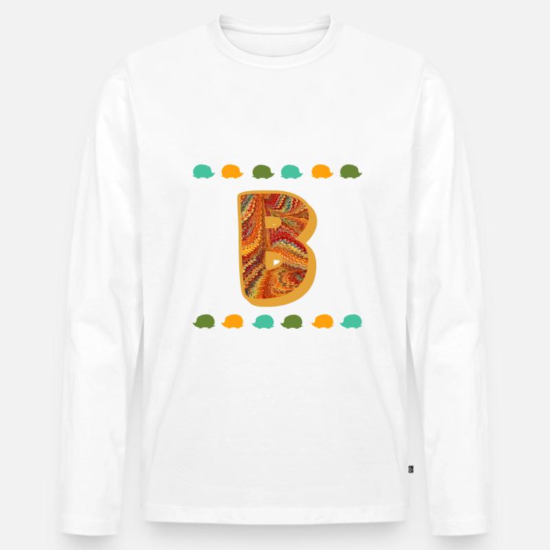 igel e 22 b - Männer Premium Bio Langarmshirt - Weiß