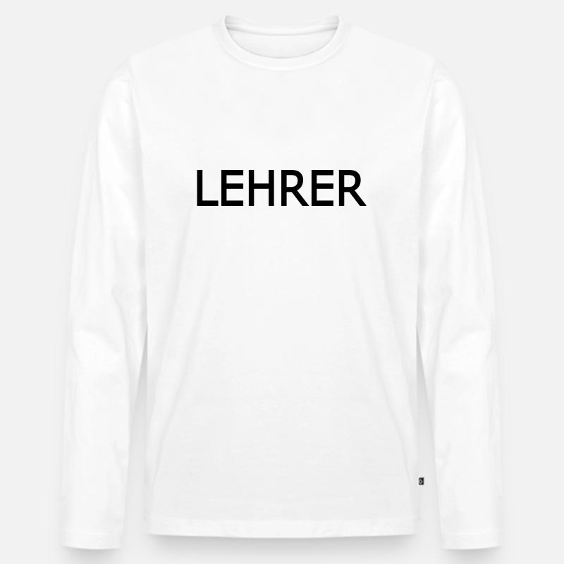 Lehrer - Männer Premium Bio Langarmshirt - Weiß