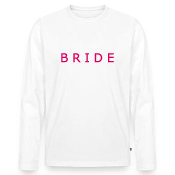 Bride - Men's Premium Organic Long Sleeve Shirt - white - Front - Nico (187cm)