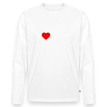 I love co2 - T-shirt manches longues Premium bio Homme - blanc - Devant - Nico (187cm)