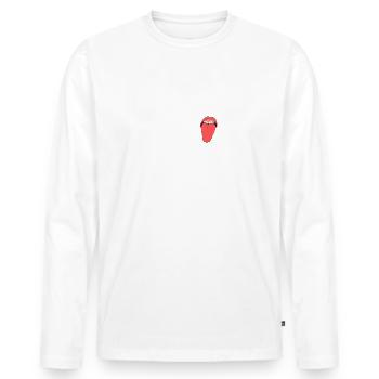 Cuckold - T-shirt manches longues Premium bio Homme - blanc - Devant - Nico (187cm)