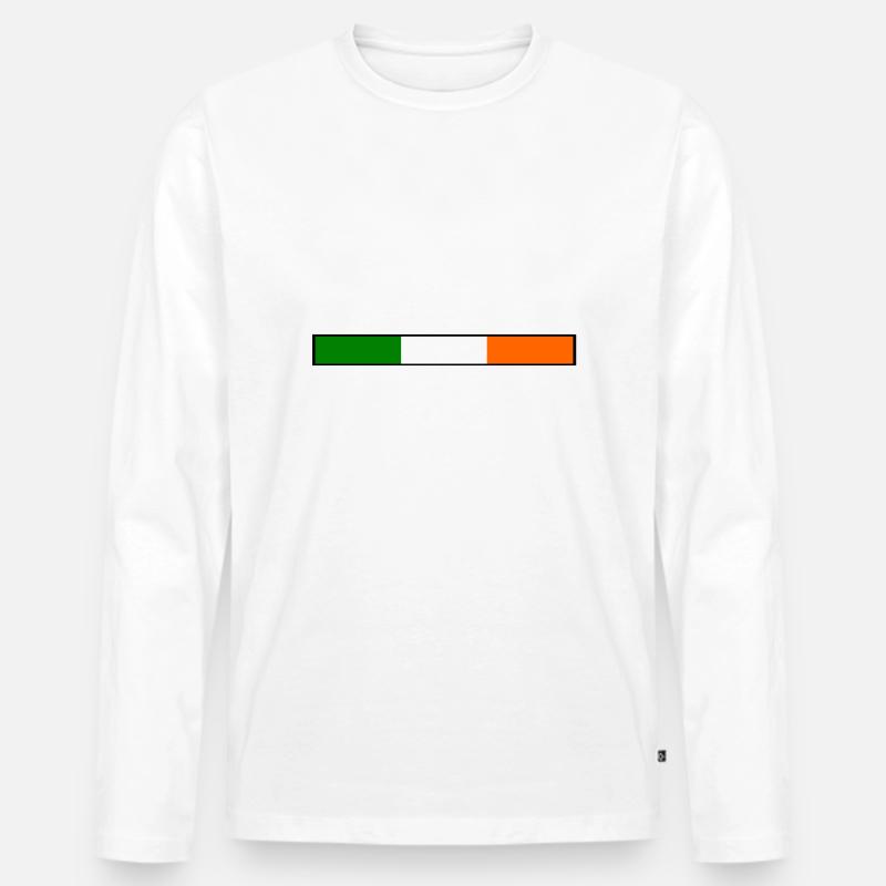 Dublin - Männer Premium Bio Langarmshirt - Weiß