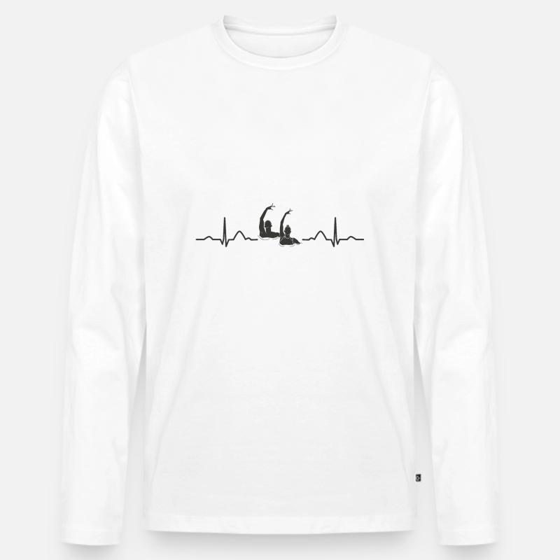 Synchronschwimmen Team Artistic Swim - Männer Premium Bio Langarmshirt - Weiß