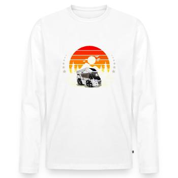 Camping Camper Camping Norway - Men's Premium Organic Long Sleeve Shirt - white - Front - Nico (187cm)
