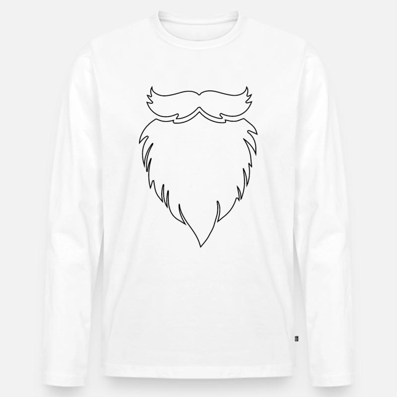 Weihnachtsbart - Männer Premium Bio Langarmshirt - undefined