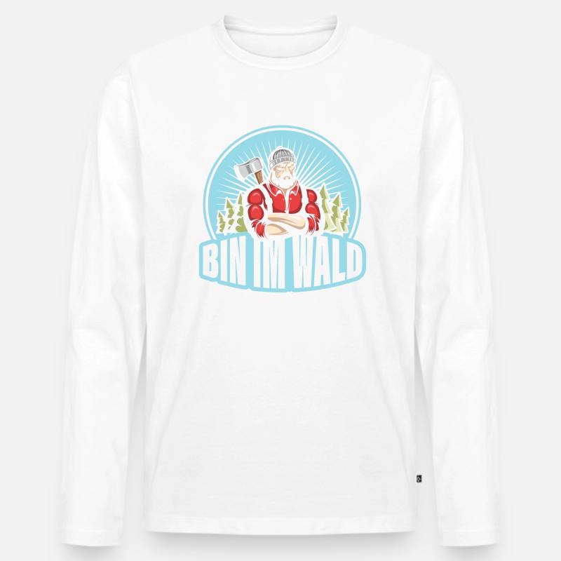 BIN IM WALD - Männer Premium Bio Langarmshirt - undefined