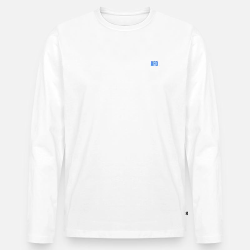 Omas gegen afd - Männer Premium Bio Langarmshirt - Weiß