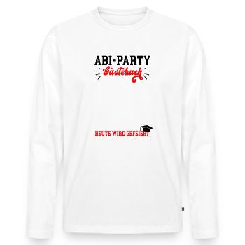 Abifeier Abi Party Abiturfeier Abiball Abiturball - Männer Premium Bio Langarmshirt - Weiß - Vorne - Nico (187cm)