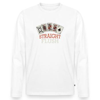 Poker Casino Texas Hold'em Poker Players - Men's Premium Organic Long Sleeve Shirt - white - Front - Nico (187cm)