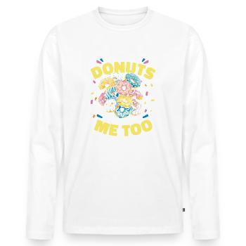 Donut Donuts Candy Bagel - T-shirt manches longues Premium bio Homme - blanc - Devant - Nico (187cm)