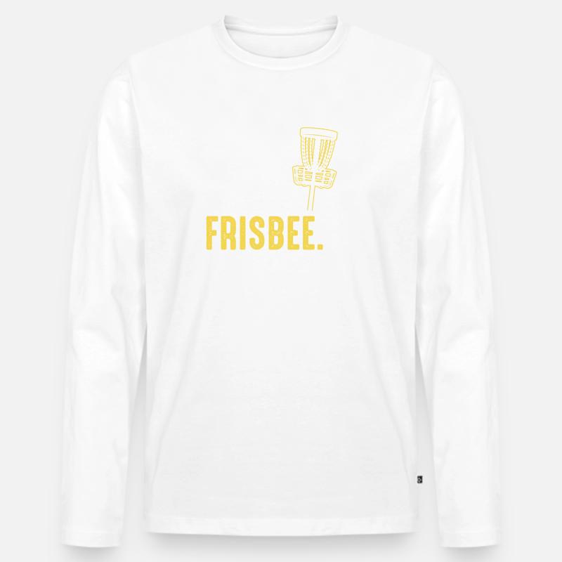 Frisbee Disc Golf - Männer Premium Bio Langarmshirt - Weiß