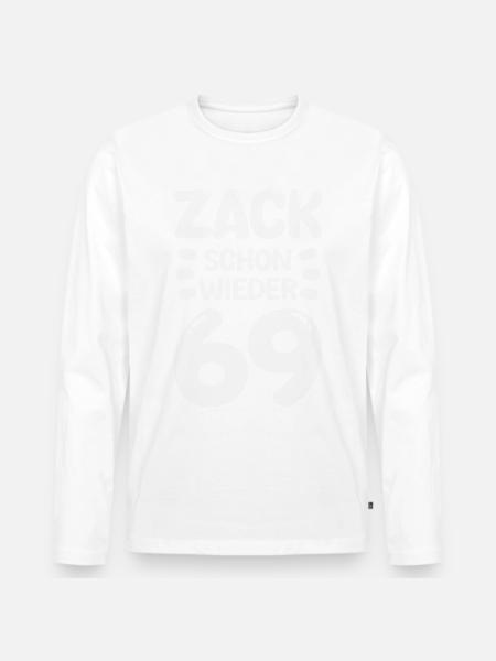 Zack 69 again! Birthday - Men's Premium Organic Long Sleeve Shirt - white