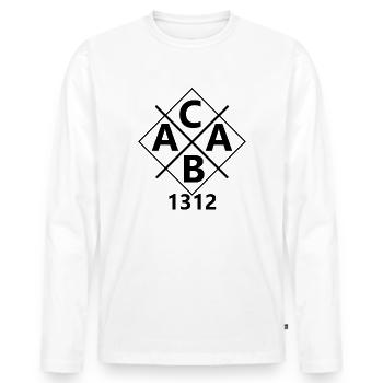 Acab 1312 - Männer Premium Bio Langarmshirt - Weiß - Vorne - Nico (187cm)