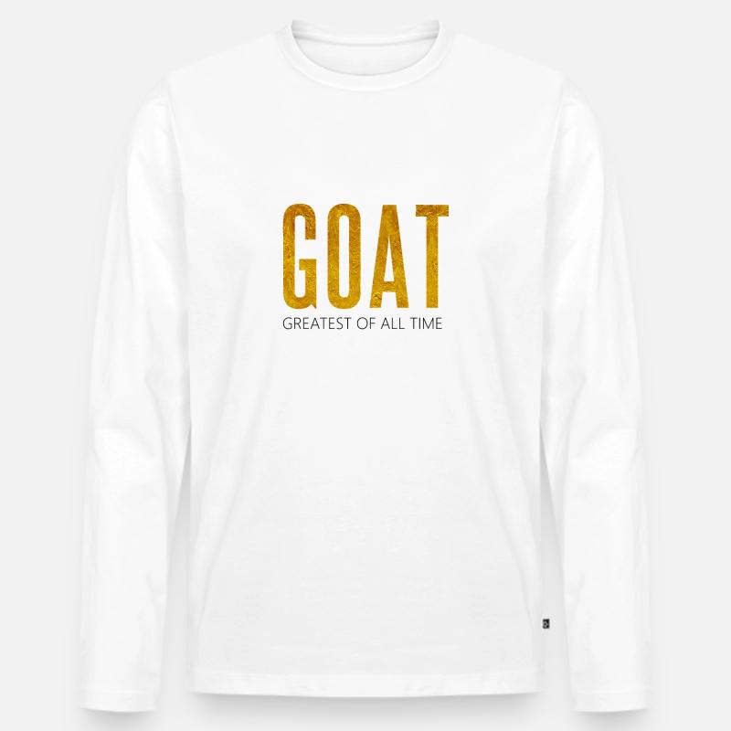 Goat - Männer Premium Bio Langarmshirt - Weiß