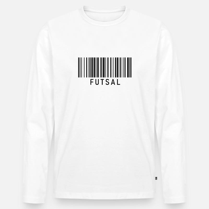 Futsal - Männer Premium Bio Langarmshirt - Weiß