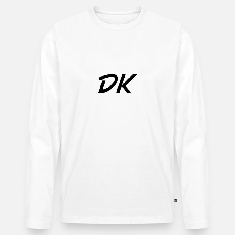 DK - Männer Premium Bio Langarmshirt - Weiß