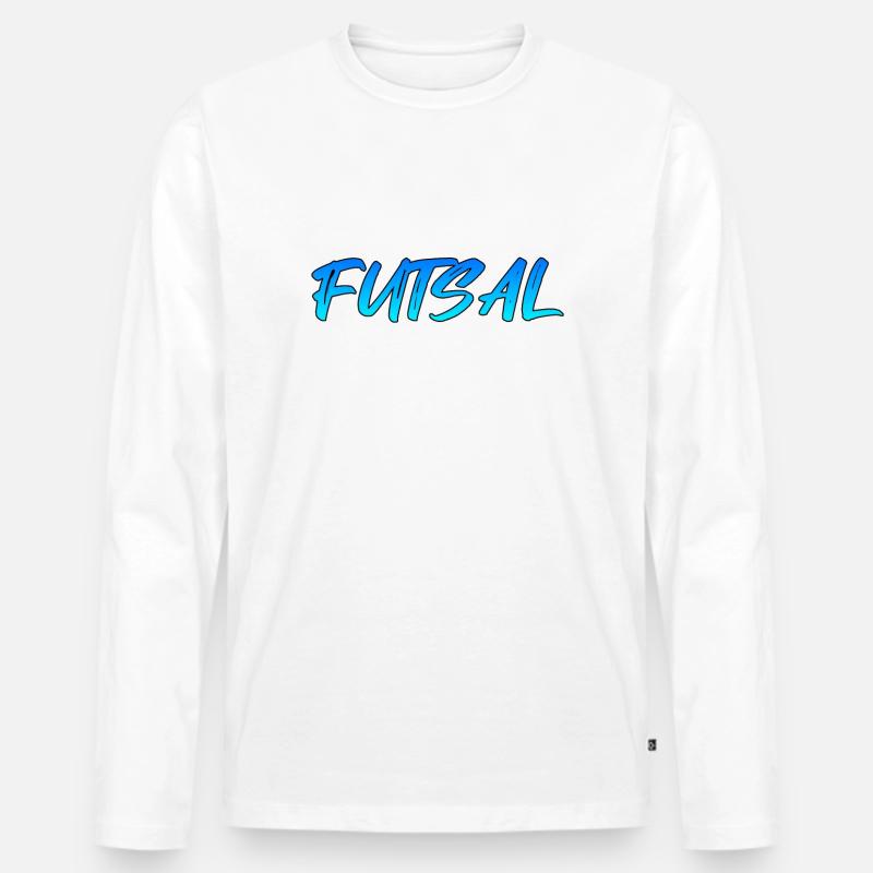 Futsal - Männer Premium Bio Langarmshirt - Weiß