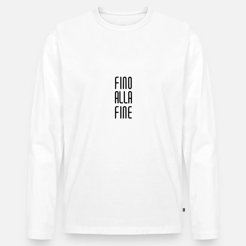 Fino alla fine - Maglia a manica lunga ecologica premium da uomo - bianco