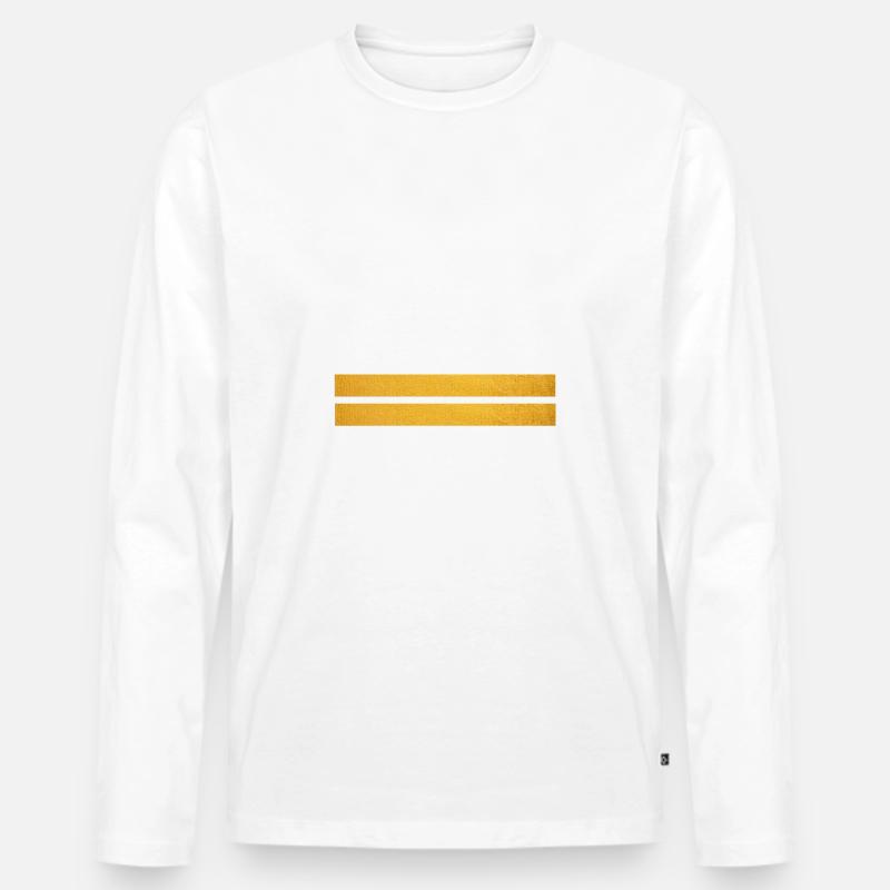 Oberleutnant - Männer Premium Bio Langarmshirt - Weiß