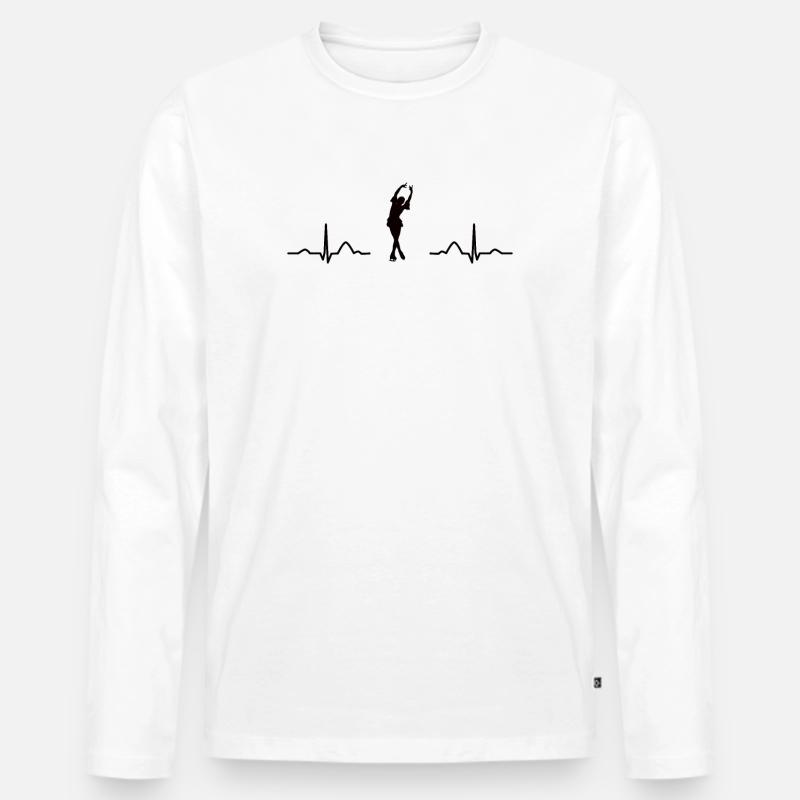 Eiskunstläufer Schlittschuhlaufen Eiskunstlauf - Männer Premium Bio Langarmshirt - Weiß