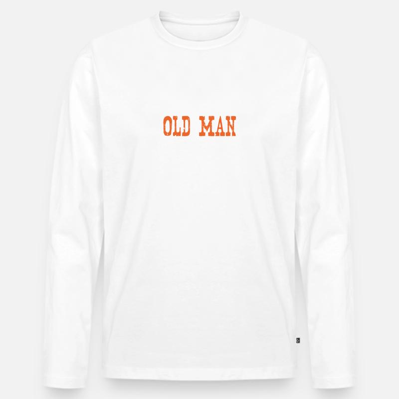 Alter Mann Kiteboard - Kitesurfen – Geschenk - Männer Premium Bio Langarmshirt - Weiß