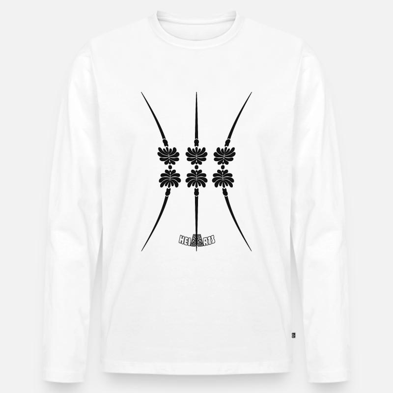 Abstract No. 68 - Männer Premium Bio Langarmshirt - Weiß