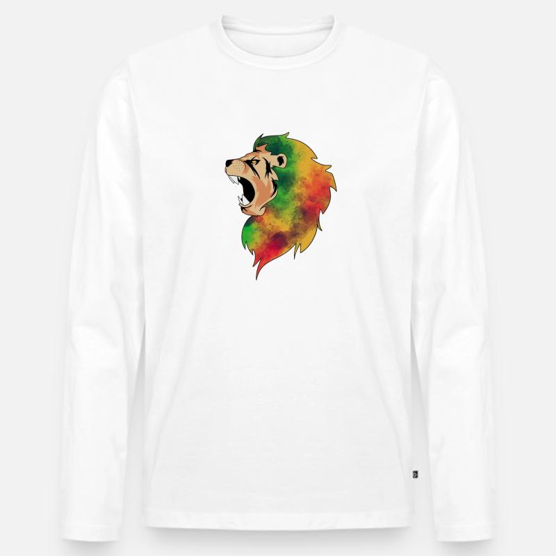 Löwe Löwe Löwe Löwe - Männer Premium Bio Langarmshirt - undefined