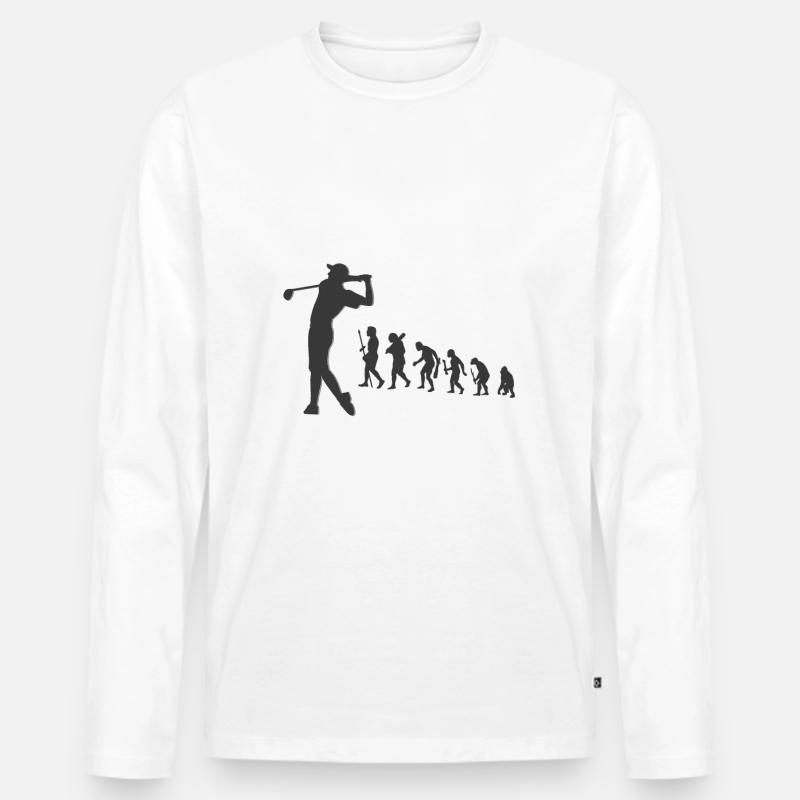 Evolution Golf Golfer tee Evolution - Men's Premium Organic Long Sleeve Shirt - white