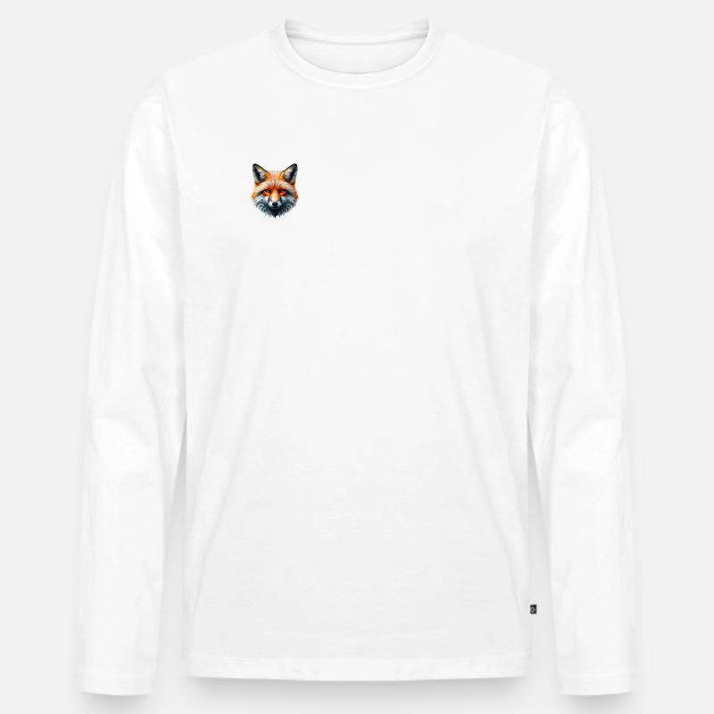 Fuchs Polygon - Männer Premium Bio Langarmshirt - undefined
