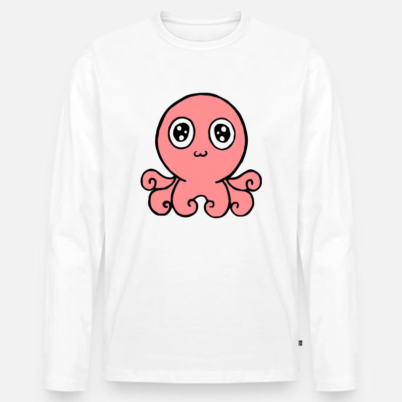 glücklicher Oktopus - Männer Premium Bio Langarmshirt - undefined