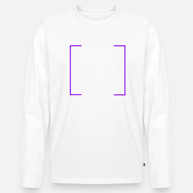Buchstabe "L" - Männer Premium Bio Langarmshirt - Weiß