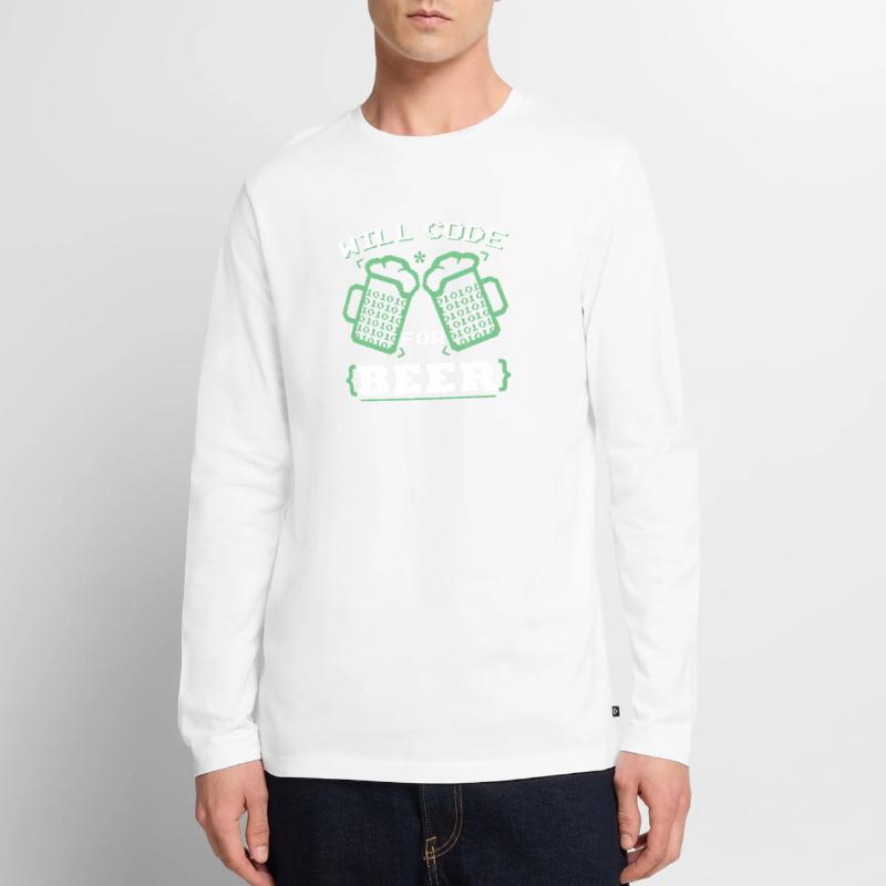 Drôle de programmeur programmeur codeur codage T-shirt manches longues Premium bio Homme